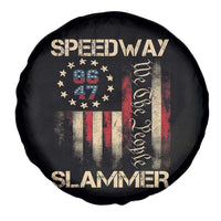 Speedway Slammer 2025 Spare Tire Cover We The People Patriotic Distressed American Flag - Wonder Print Shop