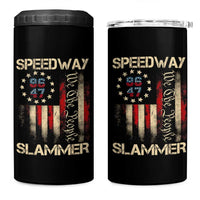 Speedway Slammer 2025 4 in 1 Can Cooler Tumbler We The People Patriotic Distressed American Flag - Wonder Print Shop