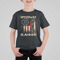 Speedway Slammer 2025 T Shirt For Kid We The People Patriotic Distressed American Flag - Wonder Print Shop