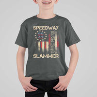 Speedway Slammer 2025 T Shirt For Kid We The People Patriotic Distressed American Flag - Wonder Print Shop