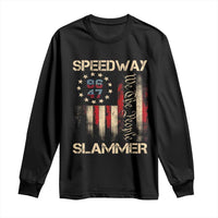 Speedway Slammer 2025 Long Sleeve Shirt We The People Patriotic Distressed American Flag - Wonder Print Shop