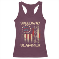 Speedway Slammer 2025 Racerback Tank Top We The People Patriotic Distressed American Flag - Wonder Print Shop