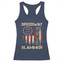 Speedway Slammer 2025 Racerback Tank Top We The People Patriotic Distressed American Flag - Wonder Print Shop