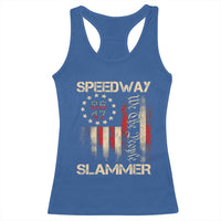Speedway Slammer 2025 Racerback Tank Top We The People Patriotic Distressed American Flag - Wonder Print Shop