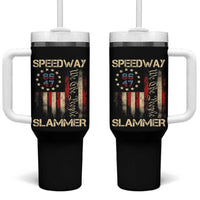 Speedway Slammer 2025 Tumbler With Handle We The People Patriotic Distressed American Flag - Wonder Print Shop