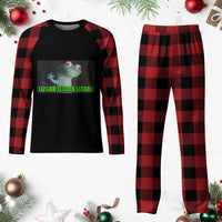 Funny Lizard Lizard Lizard Plaid Pajama Set Weirdcore Gecko Meme - Wonder Print Shop