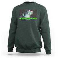 Funny Lizard Lizard Lizard Sweatshirt Weirdcore Gecko Meme - Wonder Print Shop