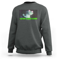 Funny Lizard Lizard Lizard Sweatshirt Weirdcore Gecko Meme - Wonder Print Shop