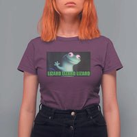 Funny Lizard Lizard Lizard T Shirt For Women Weirdcore Gecko Meme - Wonder Print Shop