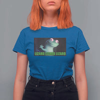 Funny Lizard Lizard Lizard T Shirt For Women Weirdcore Gecko Meme - Wonder Print Shop