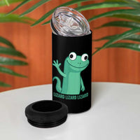 Funny Lizard Lizard Lizard 4 in 1 Can Cooler Tumbler Cute Gecko Reptile Meme - Wonder Print Shop