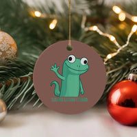 Funny Lizard Lizard Lizard Ceramic Ornament Cute Gecko Reptile Meme - Wonder Print Shop