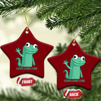 Funny Lizard Lizard Lizard Ceramic Ornament Cute Gecko Reptile Meme - Wonder Print Shop