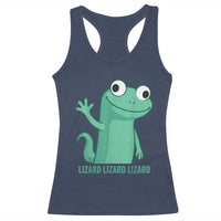 Funny Lizard Lizard Lizard Racerback Tank Top Cute Gecko Reptile Meme - Wonder Print Shop