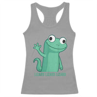 Funny Lizard Lizard Lizard Racerback Tank Top Cute Gecko Reptile Meme - Wonder Print Shop