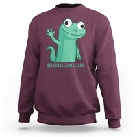 Funny Lizard Lizard Lizard Sweatshirt Cute Gecko Reptile Meme - Wonder Print Shop