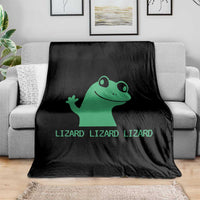 Funny Lizard Lizard Lizard Throw Blanket Weirdcore Gecko Reptile Meme - Wonder Print Shop