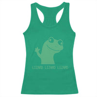 Funny Lizard Lizard Lizard Racerback Tank Top Weirdcore Gecko Reptile Meme - Wonder Print Shop