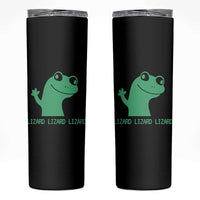 Funny Lizard Lizard Lizard Skinny Tumbler Weirdcore Gecko Reptile Meme - Wonder Print Shop