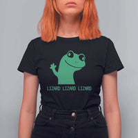 Funny Lizard Lizard Lizard T Shirt For Women Weirdcore Gecko Reptile Meme - Wonder Print Shop