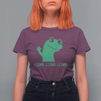 Funny Lizard Lizard Lizard T Shirt For Women Weirdcore Gecko Reptile Meme - Wonder Print Shop