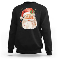 Retro Vintage Christmas Santa Claus Face Xmas Old Fashioned Sweatshirt - Wonder Print Shop