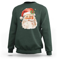Retro Vintage Christmas Santa Claus Face Xmas Old Fashioned Sweatshirt - Wonder Print Shop