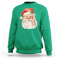 Retro Vintage Christmas Santa Claus Face Xmas Old Fashioned Sweatshirt - Wonder Print Shop