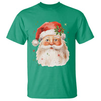 Retro Vintage Christmas Santa Claus Face Xmas Old Fashioned T Shirt - Wonder Print Shop