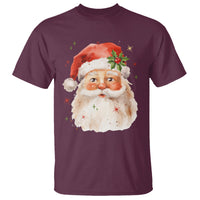 Retro Vintage Christmas Santa Claus Face Xmas Old Fashioned T Shirt - Wonder Print Shop
