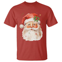 Retro Vintage Christmas Santa Claus Face Xmas Old Fashioned T Shirt - Wonder Print Shop