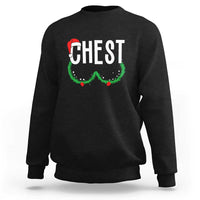 Christmas Matching Couple Sweatshirt Chestnuts Funny Xmas Chest - Wonder Print Shop