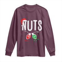 Christmas Matching Couple Long Sleeve Shirt Chestnuts Xmas Funny Nuts