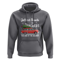 Funny Christmas Teacher Hoodie Jolliest Bunch Of Teachers This Side Of The Hallway Xmas PJ Gift