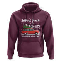 Funny Christmas Teacher Hoodie Jolliest Bunch Of Teachers This Side Of The Hallway Xmas PJ Gift