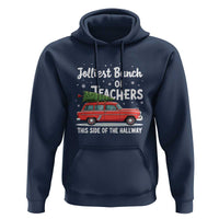 Funny Christmas Teacher Hoodie Jolliest Bunch Of Teachers This Side Of The Hallway Xmas PJ Gift