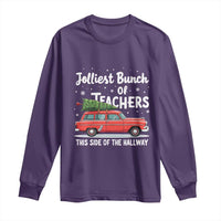 Funny Christmas Teacher Long Sleeve Shirt Jolliest Bunch Of Teachers This Side Of The Hallway Xmas PJ Gift