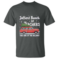 Funny Christmas Teacher T Shirt Jolliest Bunch Of Teachers This Side Of The Hallway Xmas PJ Gift - Wonder Print Shop