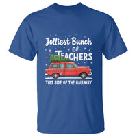 Funny Christmas Teacher T Shirt Jolliest Bunch Of Teachers This Side Of The Hallway Xmas PJ Gift - Wonder Print Shop