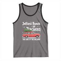 Funny Christmas Teacher Tank Top Jolliest Bunch Of Teachers This Side Of The Hallway Xmas PJ Gift