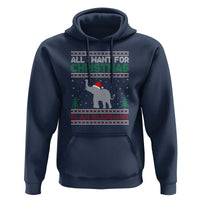 Christmas Elephant Hoodie All I Want for Xmas Is An Elephant Ugly Sweater