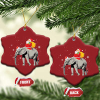 Xmas Santa Riding Elephant Christmas Ornament Xmas Tree Light Funny Festive - Wonder Print Shop