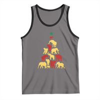 South Africa Elephant Christmas Tree Tank Top Safari Animals Xmas