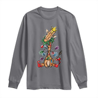 Giraffe Christmas Tree Long Sleeve Shirt Funny Xmas Giraffes Lover Gift