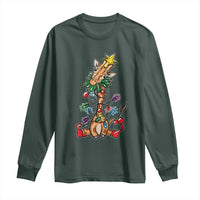 Giraffe Christmas Tree Long Sleeve Shirt Funny Xmas Giraffes Lover Gift