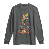 Giraffe Christmas Tree Long Sleeve Shirt Funny Xmas Giraffes Lover Gift