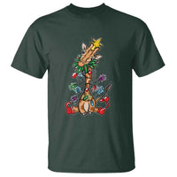 Giraffe Christmas Tree T Shirt Funny Xmas Giraffes Lover Gift - Wonder Print Shop