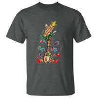 Giraffe Christmas Tree T Shirt Funny Xmas Giraffes Lover Gift - Wonder Print Shop