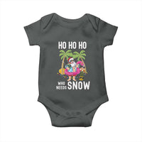 Tropical Beachy Christmas Baby Onesie Ho Ho Ho Who Needs Snow Santa Xmas In Hawaii Palm Tree