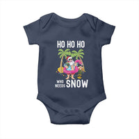 Tropical Beachy Christmas Baby Onesie Ho Ho Ho Who Needs Snow Santa Xmas In Hawaii Palm Tree